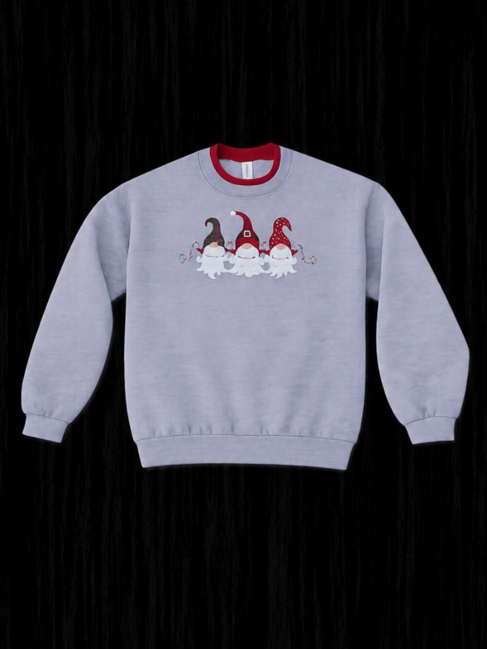 Morning Sun Christmas Gnome Gray Sweatshirt - XL